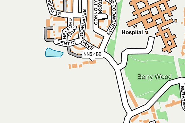 NN5 4BB map - OS OpenMap – Local (Ordnance Survey)