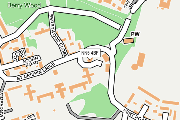 NN5 4BF map - OS OpenMap – Local (Ordnance Survey)