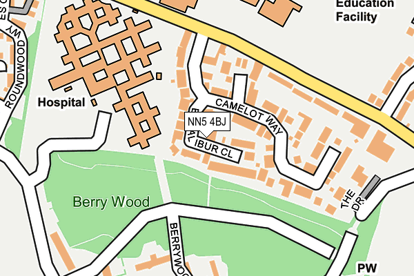 NN5 4BJ map - OS OpenMap – Local (Ordnance Survey)