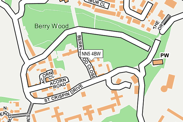 NN5 4BW map - OS OpenMap – Local (Ordnance Survey)