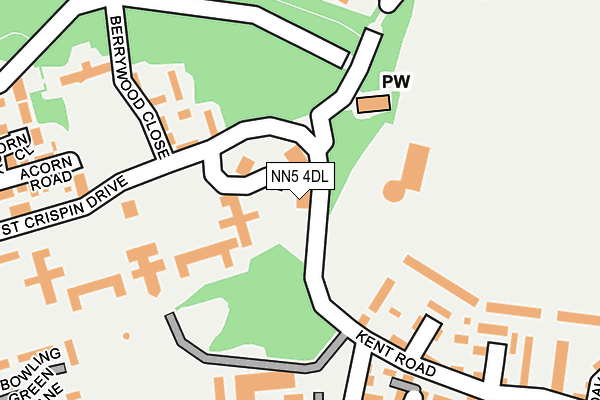 NN5 4DL map - OS OpenMap – Local (Ordnance Survey)