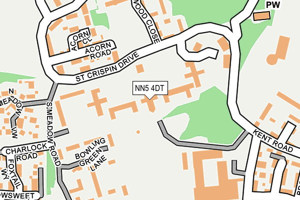 NN5 4DT map - OS OpenMap – Local (Ordnance Survey)