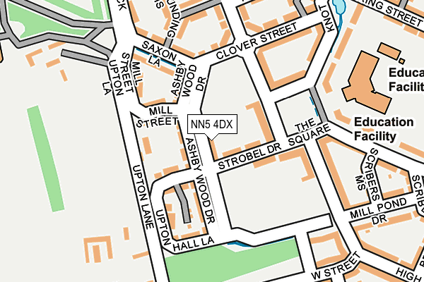NN5 4DX map - OS OpenMap – Local (Ordnance Survey)