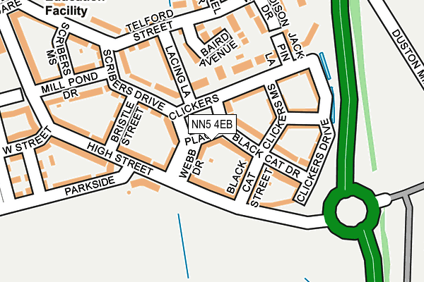 NN5 4EB map - OS OpenMap – Local (Ordnance Survey)