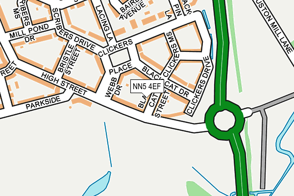 NN5 4EF map - OS OpenMap – Local (Ordnance Survey)