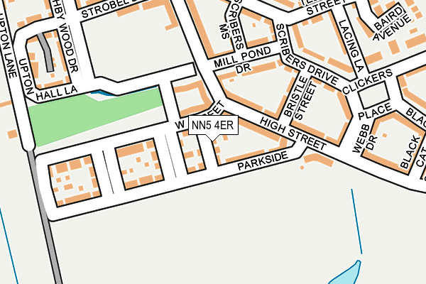 NN5 4ER map - OS OpenMap – Local (Ordnance Survey)