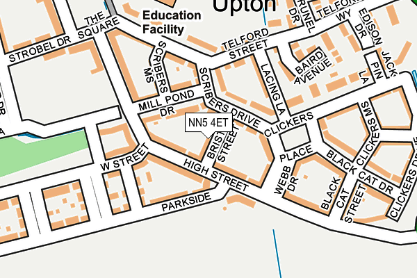 NN5 4ET map - OS OpenMap – Local (Ordnance Survey)