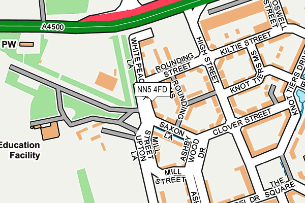 NN5 4FD map - OS OpenMap – Local (Ordnance Survey)