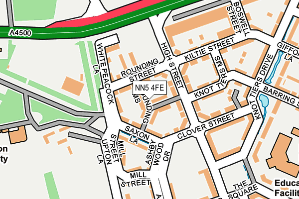 NN5 4FE map - OS OpenMap – Local (Ordnance Survey)