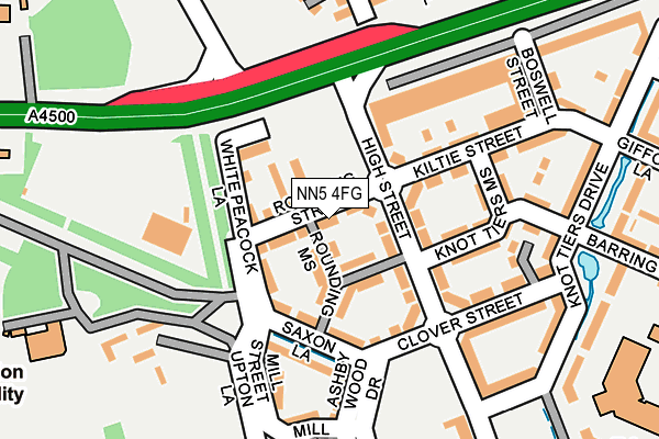 NN5 4FG map - OS OpenMap – Local (Ordnance Survey)