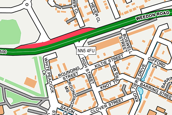 NN5 4FU map - OS OpenMap – Local (Ordnance Survey)