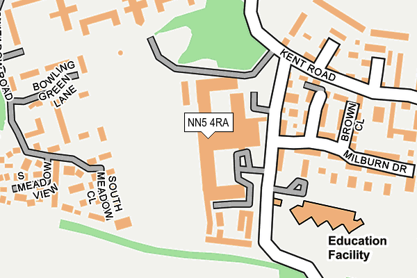 NN5 4RA map - OS OpenMap – Local (Ordnance Survey)