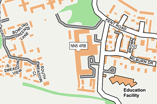 NN5 4RB map - OS OpenMap – Local (Ordnance Survey)