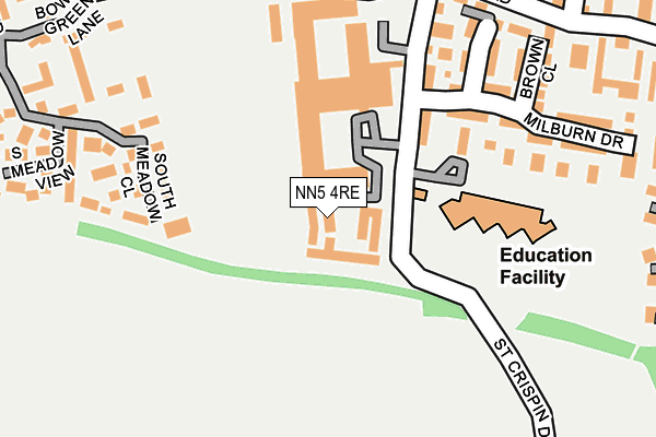 NN5 4RE map - OS OpenMap – Local (Ordnance Survey)