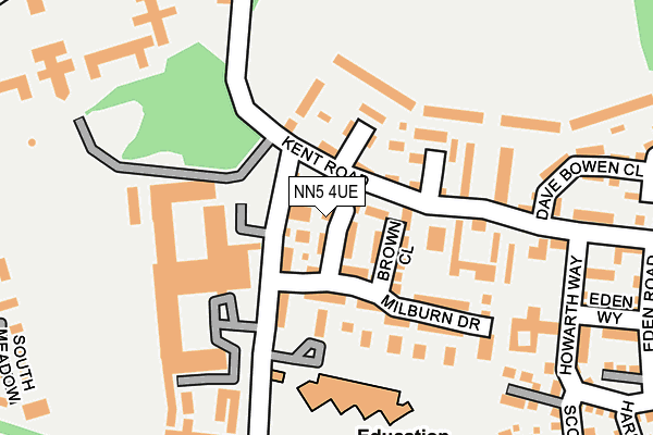 NN5 4UE map - OS OpenMap – Local (Ordnance Survey)