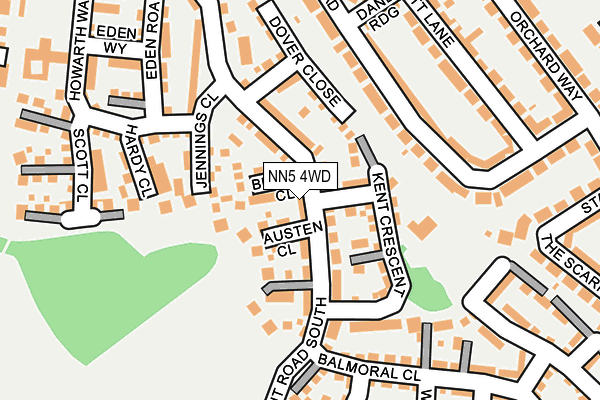 NN5 4WD map - OS OpenMap – Local (Ordnance Survey)