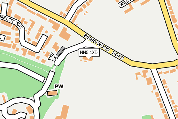 NN5 4XD map - OS OpenMap – Local (Ordnance Survey)