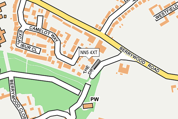 NN5 4XT map - OS OpenMap – Local (Ordnance Survey)