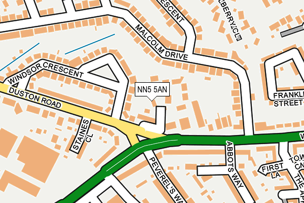 NN5 5AN map - OS OpenMap – Local (Ordnance Survey)