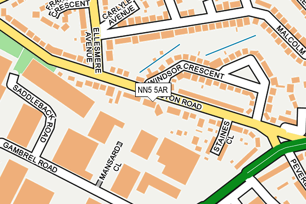 NN5 5AR map - OS OpenMap – Local (Ordnance Survey)