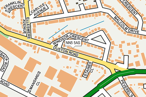 NN5 5AS map - OS OpenMap – Local (Ordnance Survey)