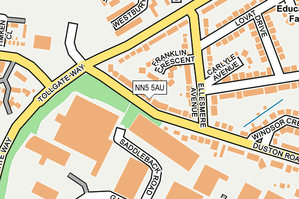 NN5 5AU map - OS OpenMap – Local (Ordnance Survey)