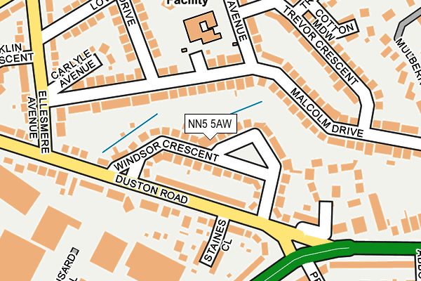 NN5 5AW map - OS OpenMap – Local (Ordnance Survey)
