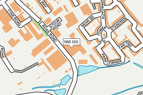 NN5 5AX map - OS OpenMap – Local (Ordnance Survey)