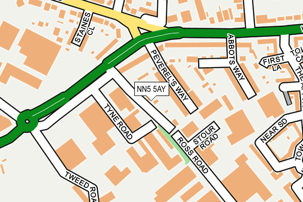 NN5 5AY map - OS OpenMap – Local (Ordnance Survey)