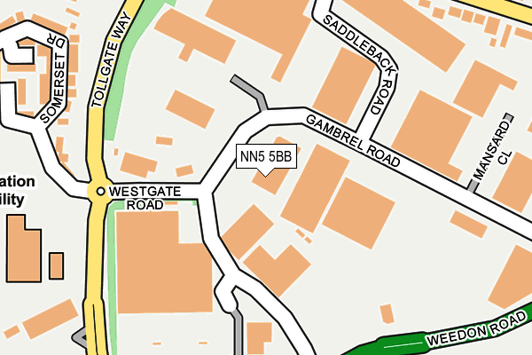 NN5 5BB map - OS OpenMap – Local (Ordnance Survey)