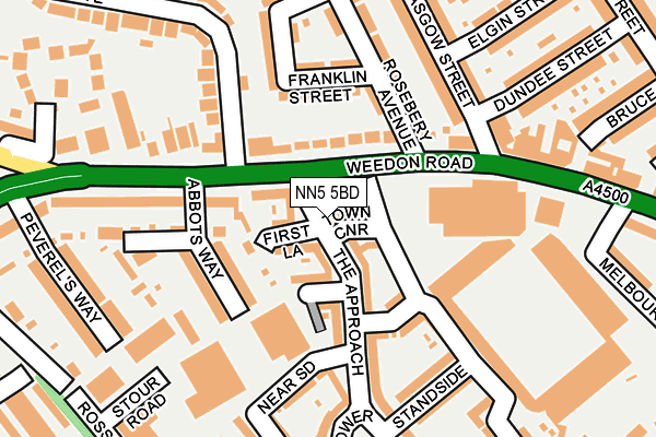 NN5 5BD map - OS OpenMap – Local (Ordnance Survey)
