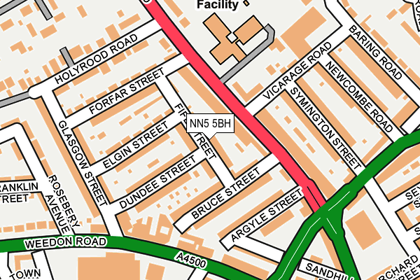 NN5 5BH map - OS OpenMap – Local (Ordnance Survey)