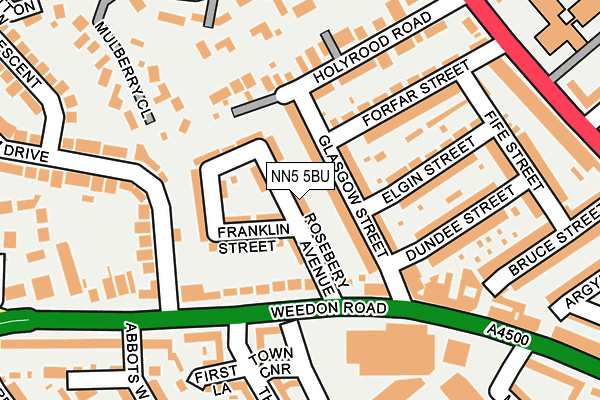 NN5 5BU map - OS OpenMap – Local (Ordnance Survey)