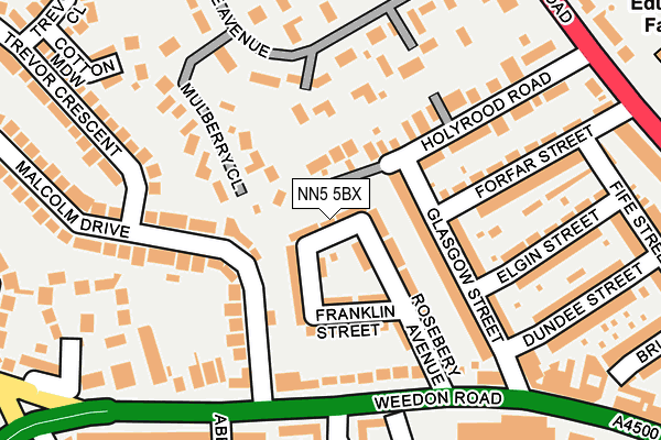 NN5 5BX map - OS OpenMap – Local (Ordnance Survey)