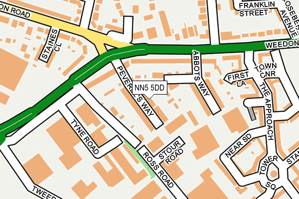 NN5 5DD map - OS OpenMap – Local (Ordnance Survey)