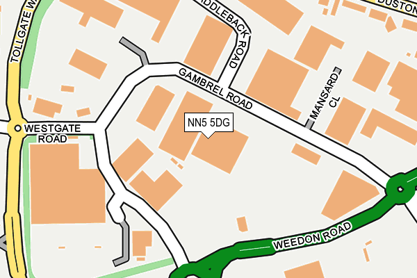 NN5 5DG map - OS OpenMap – Local (Ordnance Survey)