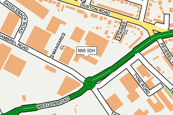 NN5 5DH map - OS OpenMap – Local (Ordnance Survey)