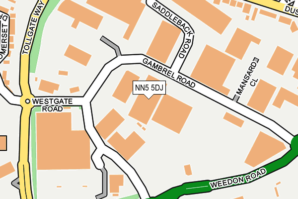 NN5 5DJ map - OS OpenMap – Local (Ordnance Survey)