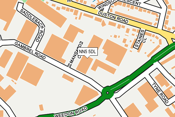 NN5 5DL map - OS OpenMap – Local (Ordnance Survey)