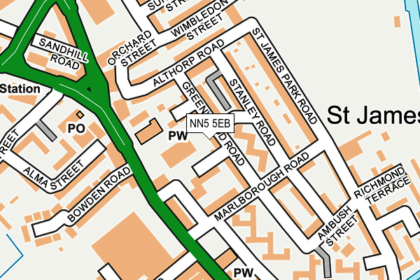 NN5 5EB map - OS OpenMap – Local (Ordnance Survey)