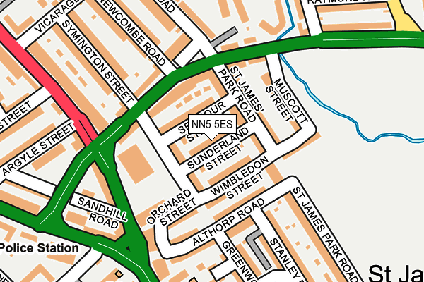 NN5 5ES map - OS OpenMap – Local (Ordnance Survey)