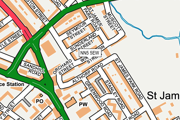 NN5 5EW map - OS OpenMap – Local (Ordnance Survey)