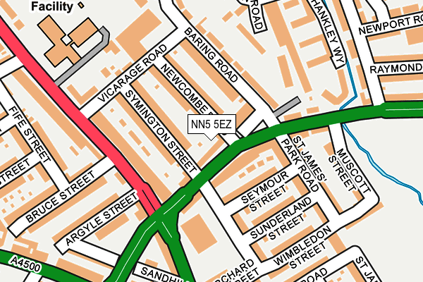 NN5 5EZ map - OS OpenMap – Local (Ordnance Survey)