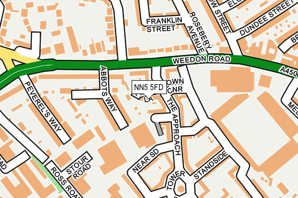 NN5 5FD map - OS OpenMap – Local (Ordnance Survey)