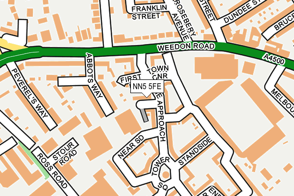 NN5 5FE map - OS OpenMap – Local (Ordnance Survey)
