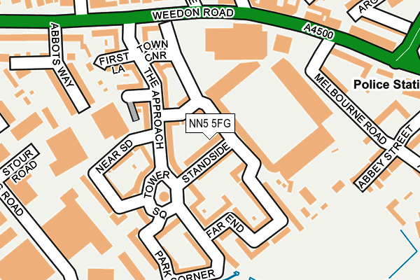 NN5 5FG map - OS OpenMap – Local (Ordnance Survey)