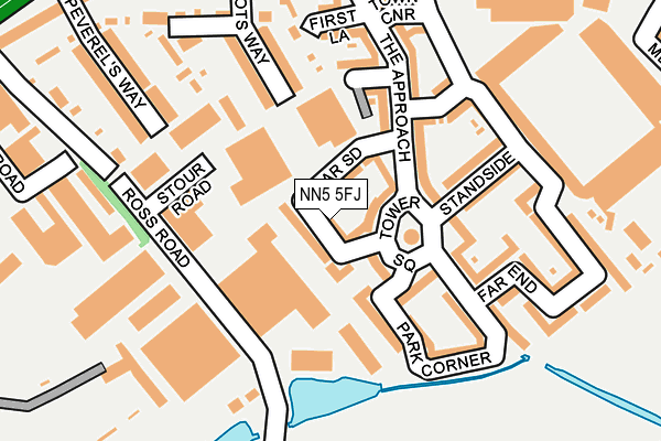 NN5 5FJ map - OS OpenMap – Local (Ordnance Survey)