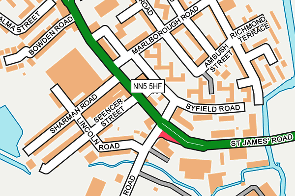 NN5 5HF map - OS OpenMap – Local (Ordnance Survey)