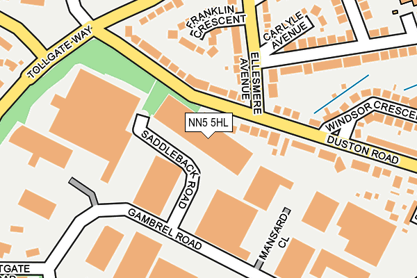 NN5 5HL map - OS OpenMap – Local (Ordnance Survey)