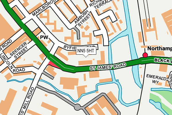 NN5 5HT map - OS OpenMap – Local (Ordnance Survey)